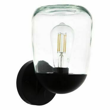 Svítidlo venkovní EGLO AL-WL 1 E27 SCHWARZ KLAR DONATORI, nástěnné