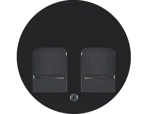 HAG 11812045 Centrální díl s protiprachovou ochranou, Berker R.1/R.3, černá, lesk