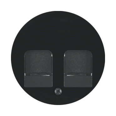 HAG 11812045 Centrální díl s protiprachovou ochranou, Berker R.1/R.3, černá, lesk