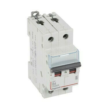 Jistič dvoupolový LEGRAND 408938 DX3 2P B4 10000A/16KA