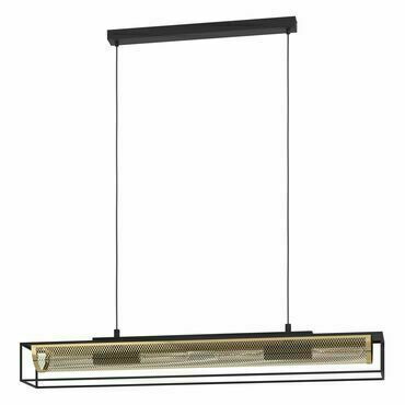 Svítidlo závěsné EGLO HL 4 E27 SCHWARZ MESSING NOHALES