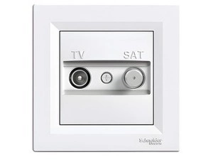 SCHN EPH3400221 Asfora - Zásuvka TV-SAT, průběžná, bílá