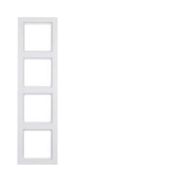 HAG 10146099 Rámeček 4-násobný, Berker Q.3, bílá, sametová