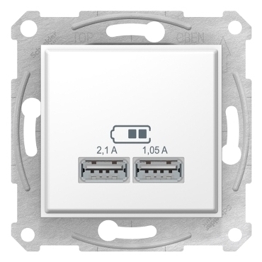 SCHN SDN2710221 Sedna - 2xUSB nabíjecí konektor 2.1A, Polar RP 0,12kč/ks