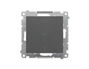 SIMON TZP1K.01/116 Ovladač žaluziový - tlačítko (přístroj s krytem), třípolohový, řazení 1/0-0-1/0,