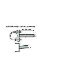 UDT 1 - 1000 výložník rovný, třmenový