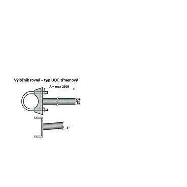 UDT 1 - 1000 výložník rovný, třmenový