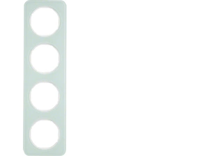 HAG 10142109 Rámeček 4-násobný, Berker R.1, sklo, bílá