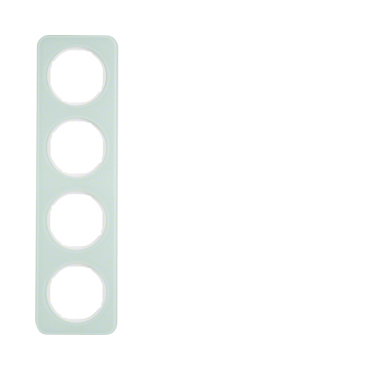 HAG 10142109 Rámeček 4-násobný, Berker R.1, sklo, bílá