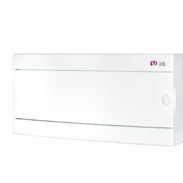 Rozvodnice nástěnná ETI 001100281 ECT 1x24PO, s bílými dvířky ECT 1x24PO, počet modulů: 24 (1x24)