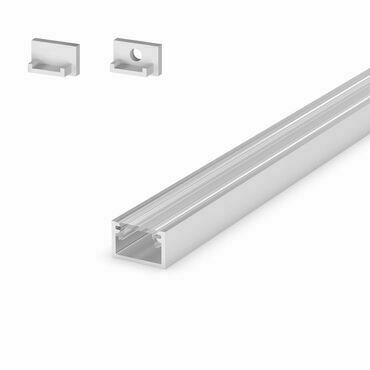 LED profil přisazený GREENLUX SET-PROFIL (E2) SR/CL 2m, stříbrná