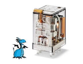 FINDER 55.32.8.230.5040 Relé prům.min., DIN, 2P/10A, 230V AC, MA_MI, Au RP 0,04kč/ks