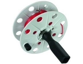 DEHN 585310  Navíjecí kotouč, plast šedý, B 40mm vedení 25m, červené DEHN DEHN