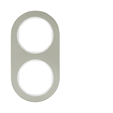 HAG 10122014 Rámeček 2-násobný, Serie R.classic, ušlecht. ocel/bílá