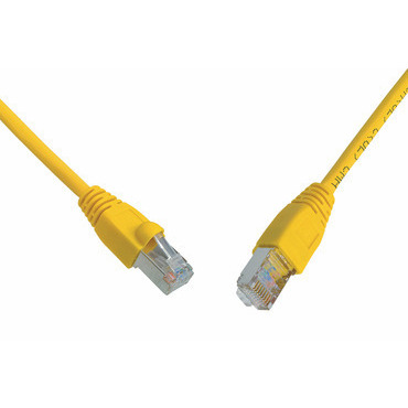 Kabel patch SOLARIX C5E-315YE-0,5MB, CAT5E, SFTP, PVC, snag-proof, 0,5m, žlutý