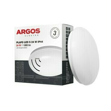 LED svítidlo přisazené ARGOS PLAFO LED S 24W IP44 se senzorem