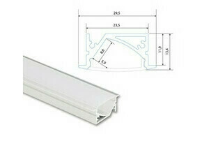 Profil vestavný MC LED VA 30x14mm, včetně matného difuzoru, 2m