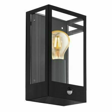 Svítidlo venkovní EGLO AL-WL 1 E27 M.SENSOR SCHWARZ ALAMONTE, nástěnné