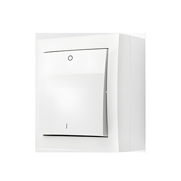 Spínač dvoupólový SIMON AQUACLICK ACW2/11, IP44, řazení 2, 10 A/250 V~, šroubové svorky, bílá