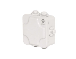 FAM Krabice SolidBOX 68002 IP55, 102x102x47mm, plné víko, stupňovité vývodky (7x)