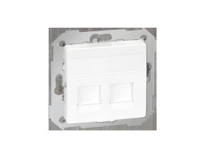 Kryt komunikační SIMON 82 82006-30, a datové zásuvky 2nás., 2x RJ45/RJ12/RJ11, plochý, bílá