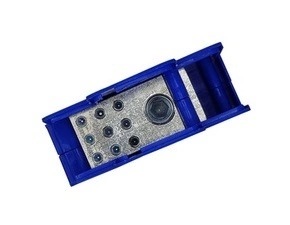 BEČOV UB12016.12 Distribuční blok DTB 120/9x16 modrý