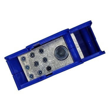 BEČOV UB12016.12 Distribuční blok DTB 120/9x16 modrý