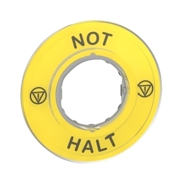 SCHN ZBY9220 3D kruhový štítek pro nouzové zastavení, NOT-HALT