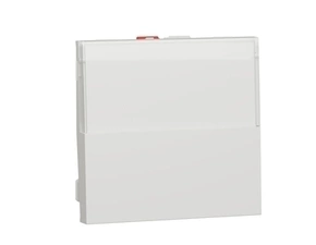 SCHN NU324620 Unica - Tlačítko stříd. ř.6/0 popis. pole, Bílé Antibakteriální