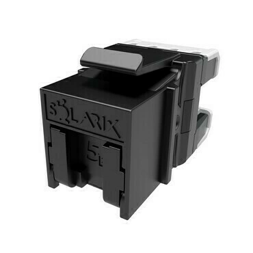 Keystone datový SOLARIX SXKJ-5E-UTP-BK-NA, CAT5E, UTP, RJ45, černý, rychlozařezávací