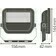 LED reflektor LEDVANCE FL PFM 20W/3000K SYM 100 BK, černá
