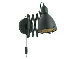 Svítidlo nástěnné EGLO WL 1 E27 SCHWARZ GOLD TREBURLEY