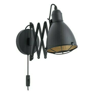 Svítidlo nástěnné EGLO WL 1 E27 SCHWARZ GOLD TREBURLEY