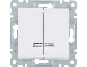 HAG WL0240 Vypínač s podsvětlením řazení 5- bílá, Lumina