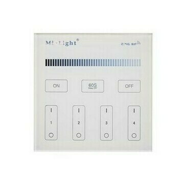 Ovladač bezdrátový na zeď GREENLUX Mi-Light SURFACE PANEL RF 2.4G 4 ZONES MONO (25-4001-00)