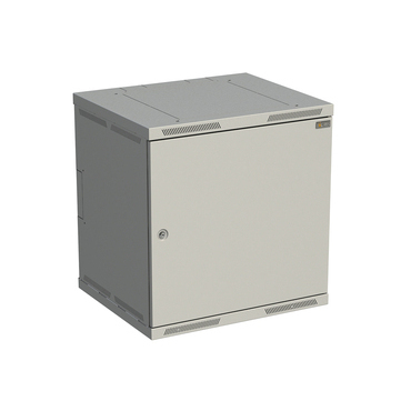 Rozvaděč nástěnný SOLARIX SENSA-12U-65-21-G, 19", 12U, RAL 7035, 600x500 mm, plechové dveře