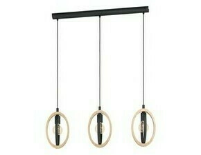 Svítidlo závěsné EGLO HL 3 E27 SCHWARZ HOLZ BASILDON