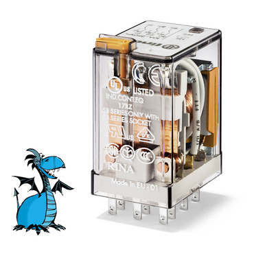 FINDER 55.33.8.230.5010 Relé prům.min., DIN, 3P/10A, 230V AC, MA, Au RP 0,04kč/ks