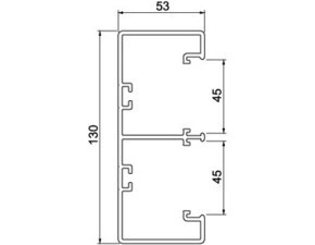 GK-53130LGR Kanál pro vestavbu přístrojů