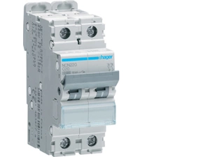 Jistič dvoupolový HAGER NCN220 2 pól. 20A, char.C, 10 kA