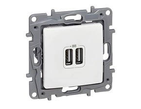 LEG 764594 NIL DVOJITÁ NABÍJEČKA USB BÍLÁ