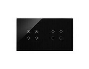 Kryt dotyk. ovl. SIMON DSTR244/73, 2 ovl. Simon 54 Touch, 4 dotyk.+4 dotyk., lávová