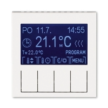 Termostat univerz. ABB Levit 3292H-A10301 68, , perleťová/ledová bílá, program. (ovl. jedn.)