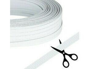 MC LED 5-žilový plochý PVC kabel AWG 22/0,34 mm2, bílý