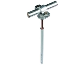 DEHN 273731  Podpěra tyče s prstencem, odlitek Zn pro prům. 16mm FeZn, s natloukací hmoždinkou 1 DEH DEHN