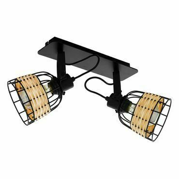 Svítidlo bodové EGLO BALKEN 2 E27 SCHWARZ RATTAN ANWICK 1