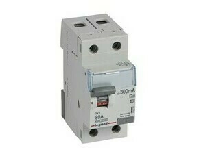 Chránič dvoupolový LEGRAND 411577 TX3 CHRÁN. 2P 80A 300MA A