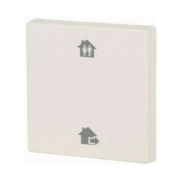 EATON 196842 CWIZ-01/71 Kryt RF tlačítka 55x55mm s potiskem Příchod-Doma/Odchod-Venku, Bílá, lesklá