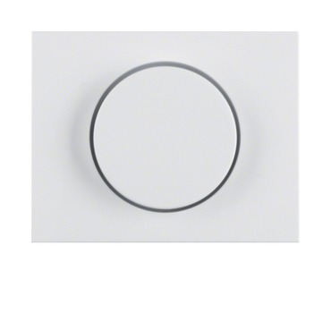 HAG 11357009 Centrální díl s knoflíkem pro otočný stmívač, Berker K.1, bílá, lesk