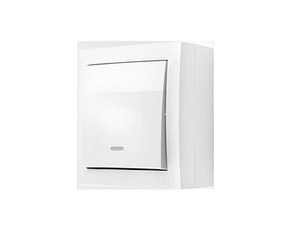 Ovladač zapínací SIMON AQUACLICK ACP1L/11, IP44, s podsvětlením, řazení 1/0So, 10A/250V~, šroubové s